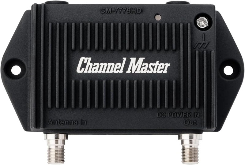 Channel Master TV Antenna PreAmp 1-1-Port TV Antenna Pre-Amplifier, Built-in LTE Filter, 17-30dB Gain, Compatible with Non-Amplified TV Antennas, Increases Signal Strength, Indoor/Outdoor - Image 1